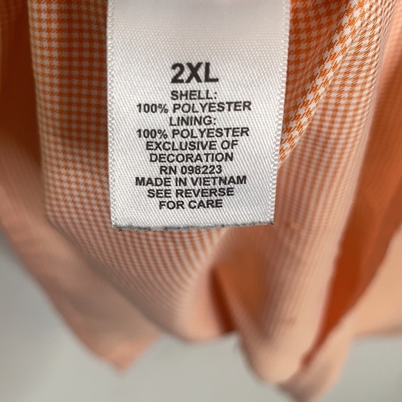 Magellan Men's Orange & White Fish Gear Short Sleeve Button-Down Shirt size 2XL - Picture 7 of 11